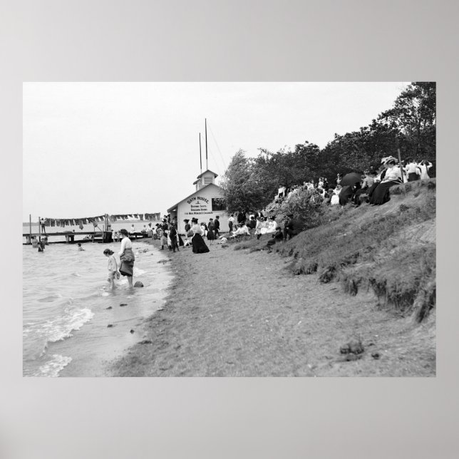 Bath House, Bois Blanc Island, MI 1903 Poster (Vorne)