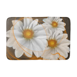 Bath Mat Blume Weiße Orange Badematte