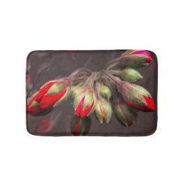 Bath Mat Blüte rot und dunkel Badematte