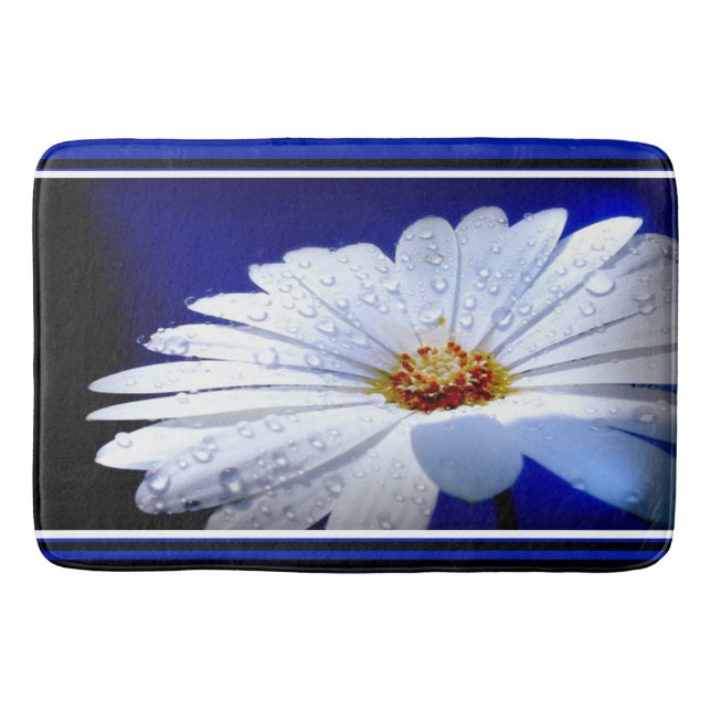 Bath Mat/Daisy mit Taubtropfen Badematte (Vorderseite)