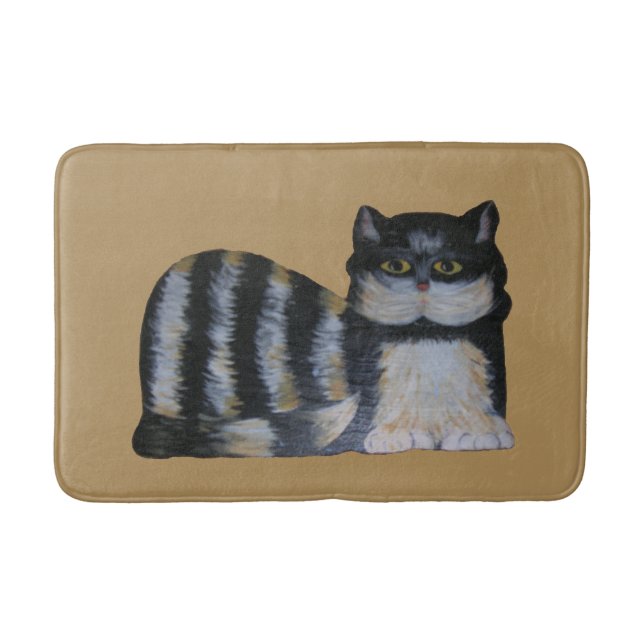 Bath Mat - Fluffe schwarze und weiße Tablette Badematte (Vorderseite)