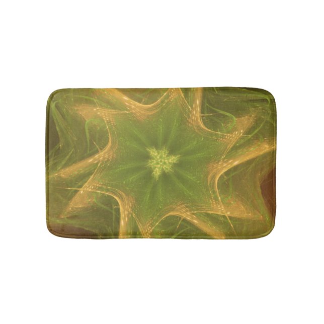 Bath Mat Fraktal Light Green Palette Badematte (Vorderseite)