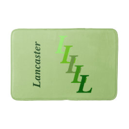 Bath Mat - Grüne Bezeichnung und Initialen Badematte