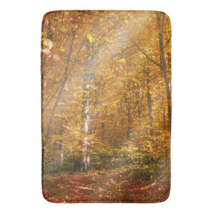 Bath Mat Herbst Wald Gold Rennen Badematte