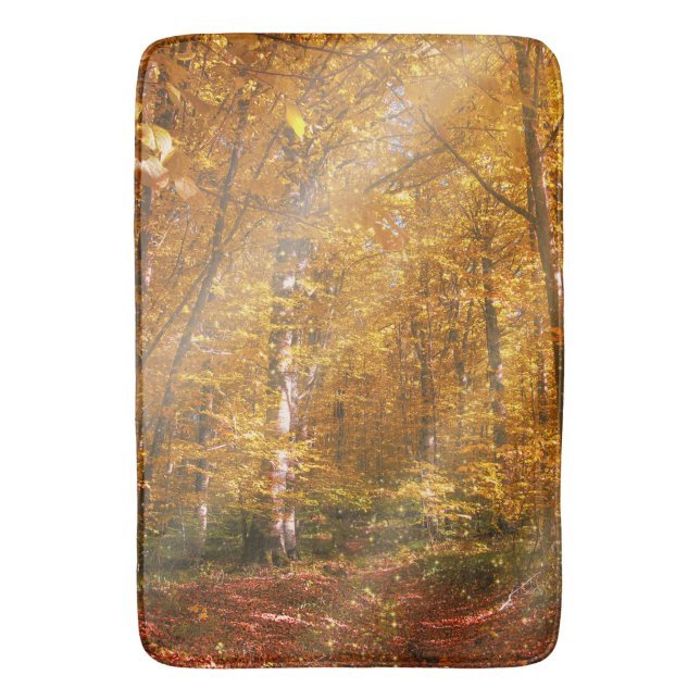 Bath Mat Herbst Wald Gold Rennen Badematte (Vorderseite Vertikal)