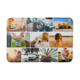Bath Mat Ihr 10 Foto gerundete Collage weiß Badematte