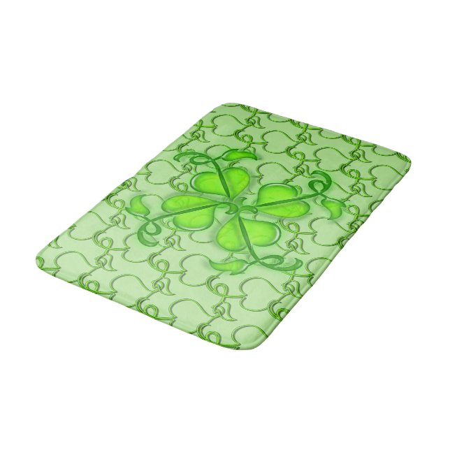 Bath Mat - Ivy Blätter Badematte (Schrägansicht)
