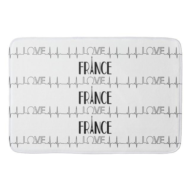 Bath Mat Liebe Frankreich Badematte (Vorderseite)