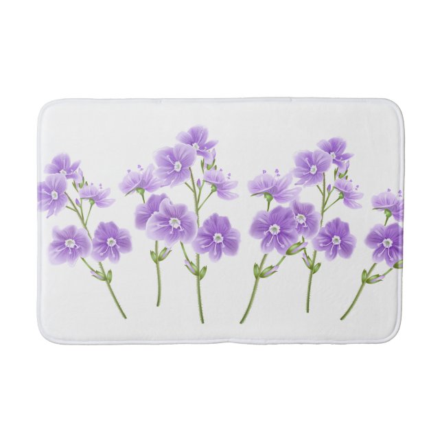 Bath Mat-Lila Wildblumen Badematte (Vorderseite)