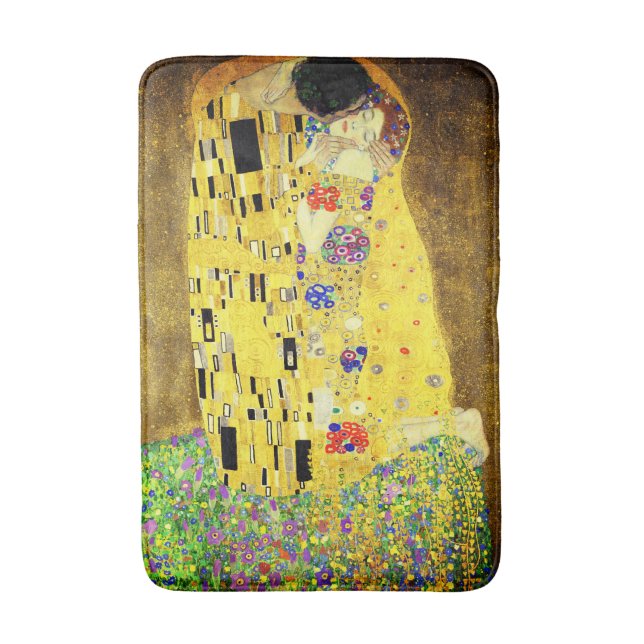 Bath Mat mit Klimts Kuss Badematte (Vorderseite Vertikal)