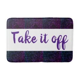 Bath Mat mit Lila Sparkle Trimm abnehmen Badematte