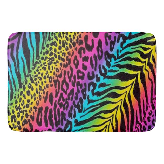 Bath Mat/Rainbow Animal Print Badematte (Vorderseite)