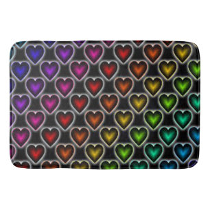 Bath Mat/Rainbow Hearts Badematte