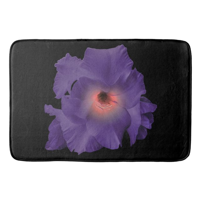 Bath Mat Sword Lily Indigo Pink Badematte (Vorderseite)