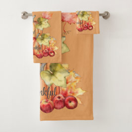 Bath Orange Sei dankbar, sei gesegnet Badetuch Set