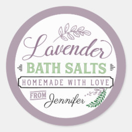 Bath Salts Labels Stickers Custom Lavendel