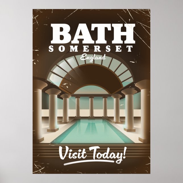 Bath Somerset England Reiseplakat Poster (Vorne)