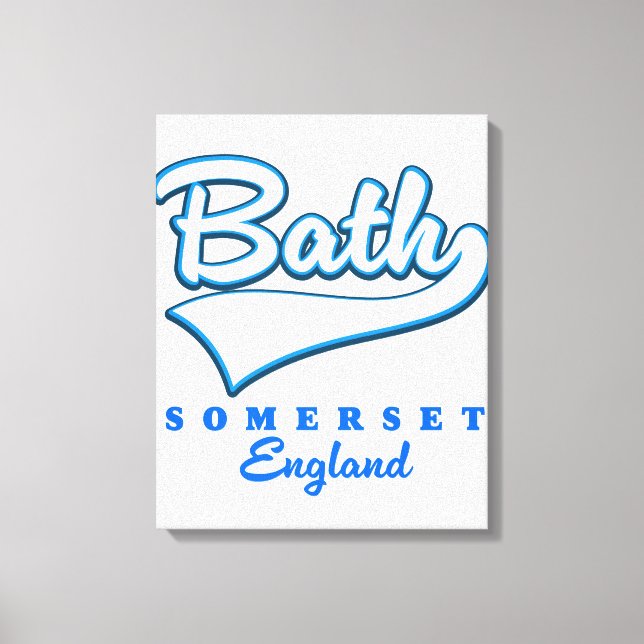 Bath Somerset Reiselogo Leinwanddruck (Vorderseite)