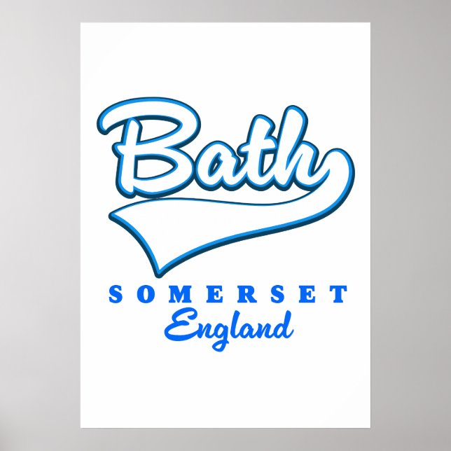 Bath Somerset Reiselogo Poster (Vorne)
