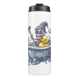 Bath Time Bones - Niedlicher Funny Skull in der Tu Thermosbecher