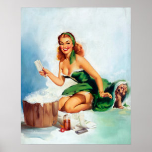 Bath Time Button up Poster