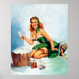 Bath Time Button up Poster