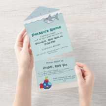 Bath Time Fancies All-in-One-Einladung