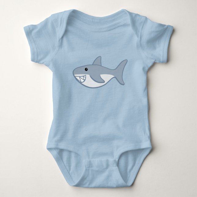 Bath Time Fancies Shark Baby Bodysuit Strampler (Vorderseite)