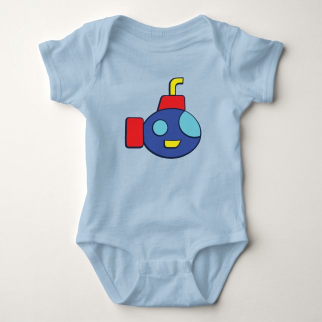 Bath Time Fancies Submarine Baby Bodysuit Strampler (Vorderseite)