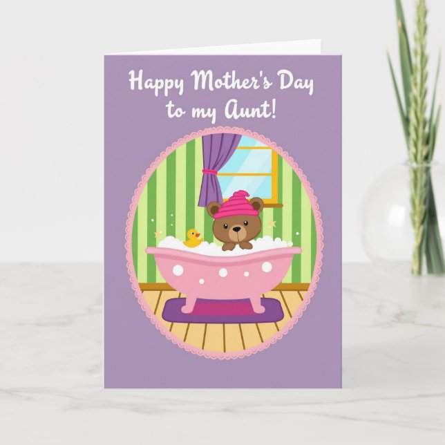 Bath Time Mothers Day Card Karte (Vorderseite)