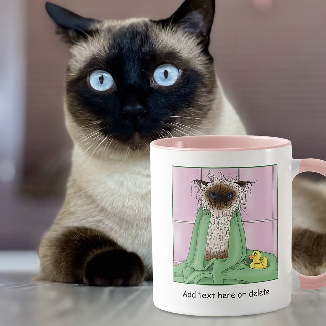 Bath Time Siamese Cat Tasse (Von Creator hochgeladen)