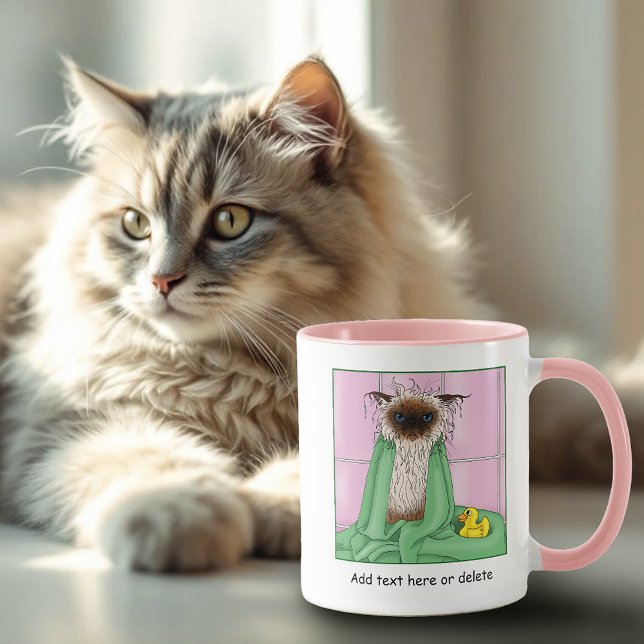 Bath Time Siamese Cat Tasse (Von Creator hochgeladen)