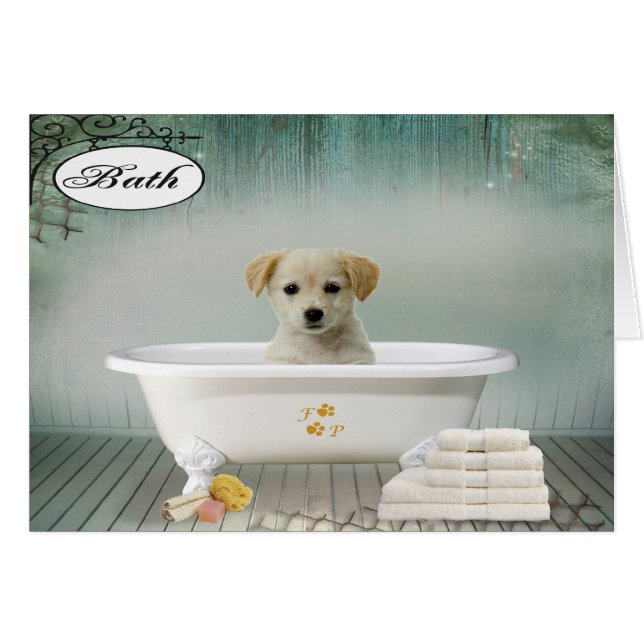 Bath Time Welpe (Vorderseite (Horizontal))