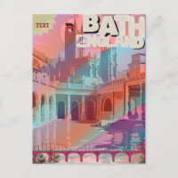 Bath Travel Imprimer Angleterre Cadeau Cartes post