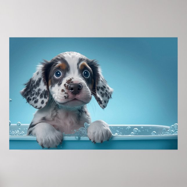 Bath Tube Pup Poster (Vorne)
