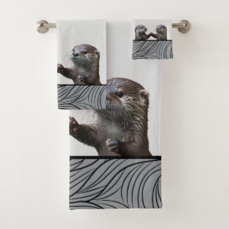 Bath Wild Animals Weasels  -  Baby Otters Towels