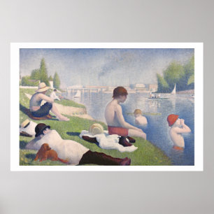 Bathers at Asnières, 1884 (oil on canvas) Poster