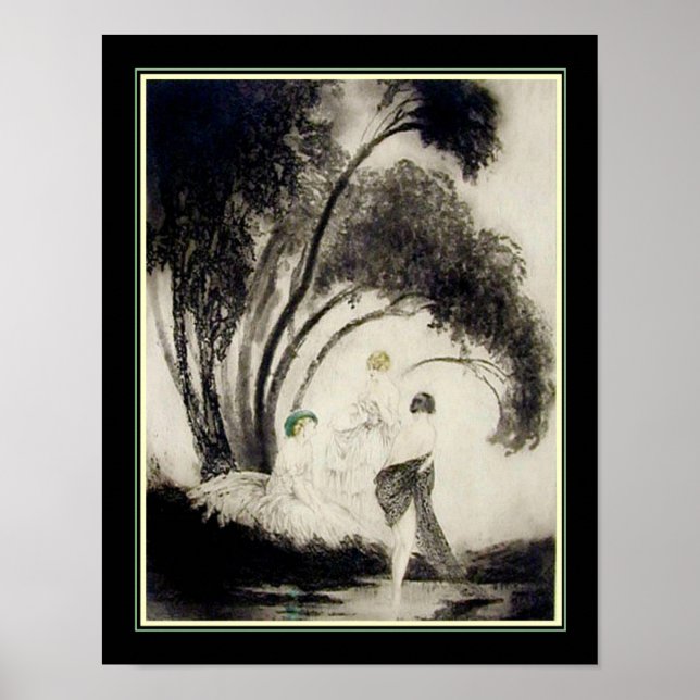 "Bathers" ca. 1926 von Louis Icart Poster (Vorne)