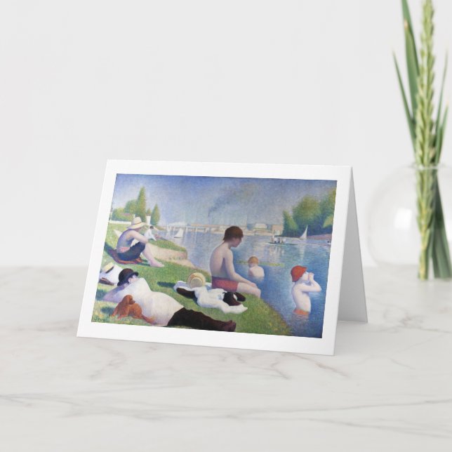 Bathers in Asnieres, Seurat Karte (Vorderseite)
