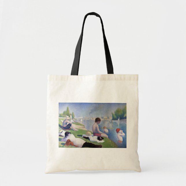 Bathers in Asnieres, Seurat Tragetasche (Vorne)