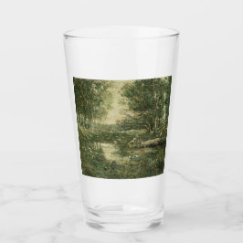 Bathers in Grünwaldlandschaft (Vintage Kunst) Glas