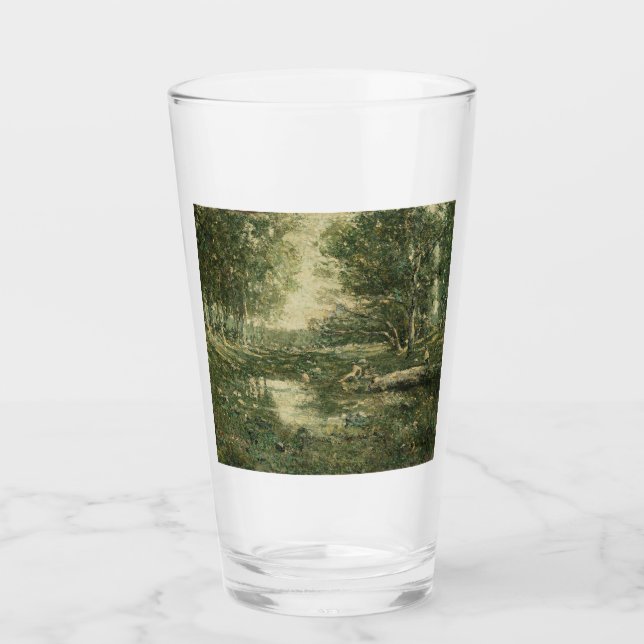 Bathers in Grünwaldlandschaft (Vintage Kunst) Glas (Vorderseite)