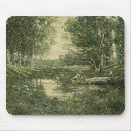 Bathers in Grünwaldlandschaft (Vintage Kunst) Mousepad