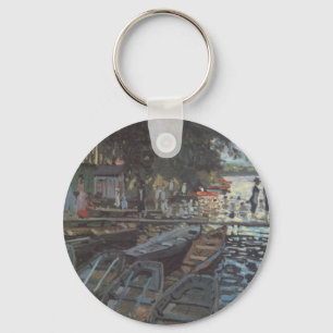 Bathers in La Grenouillère von Claude Monet Schlüsselanhänger
