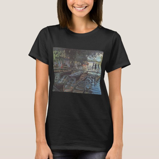Bathers in La Grenouillère von Claude Monet T-Shirt (Vorderseite)