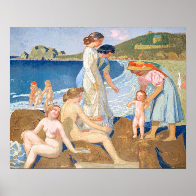 Bathers in Perros Guirec Maurice Denis Malerei Poster (Vorne)
