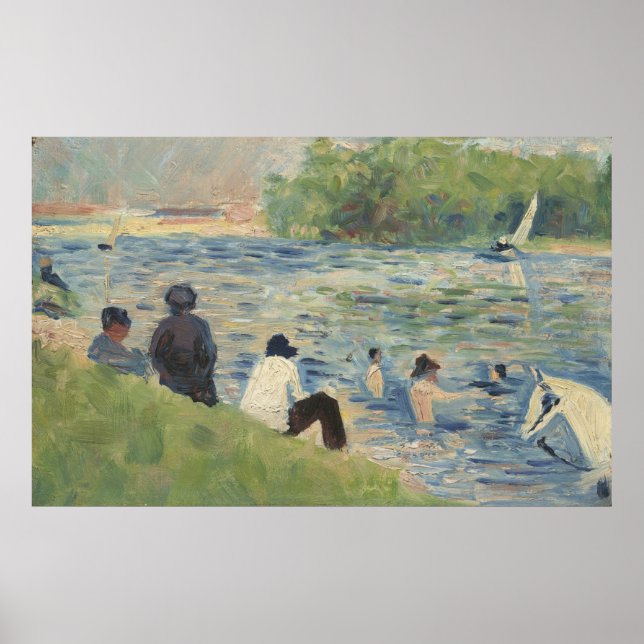 Bathers Study for Bathers at Asnières Poster (Vorne)