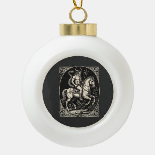 Bathin Dämonenkrieger Majestät Keramik Kugel-Ornament
