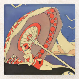 "Bathing Beauty" Zeitschrift Cover von J. Carlos Glasuntersetzer