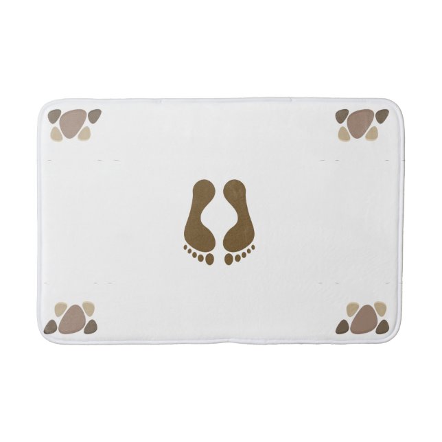 Bathmat Paw & Footprint Design Badematte (Vorderseite)